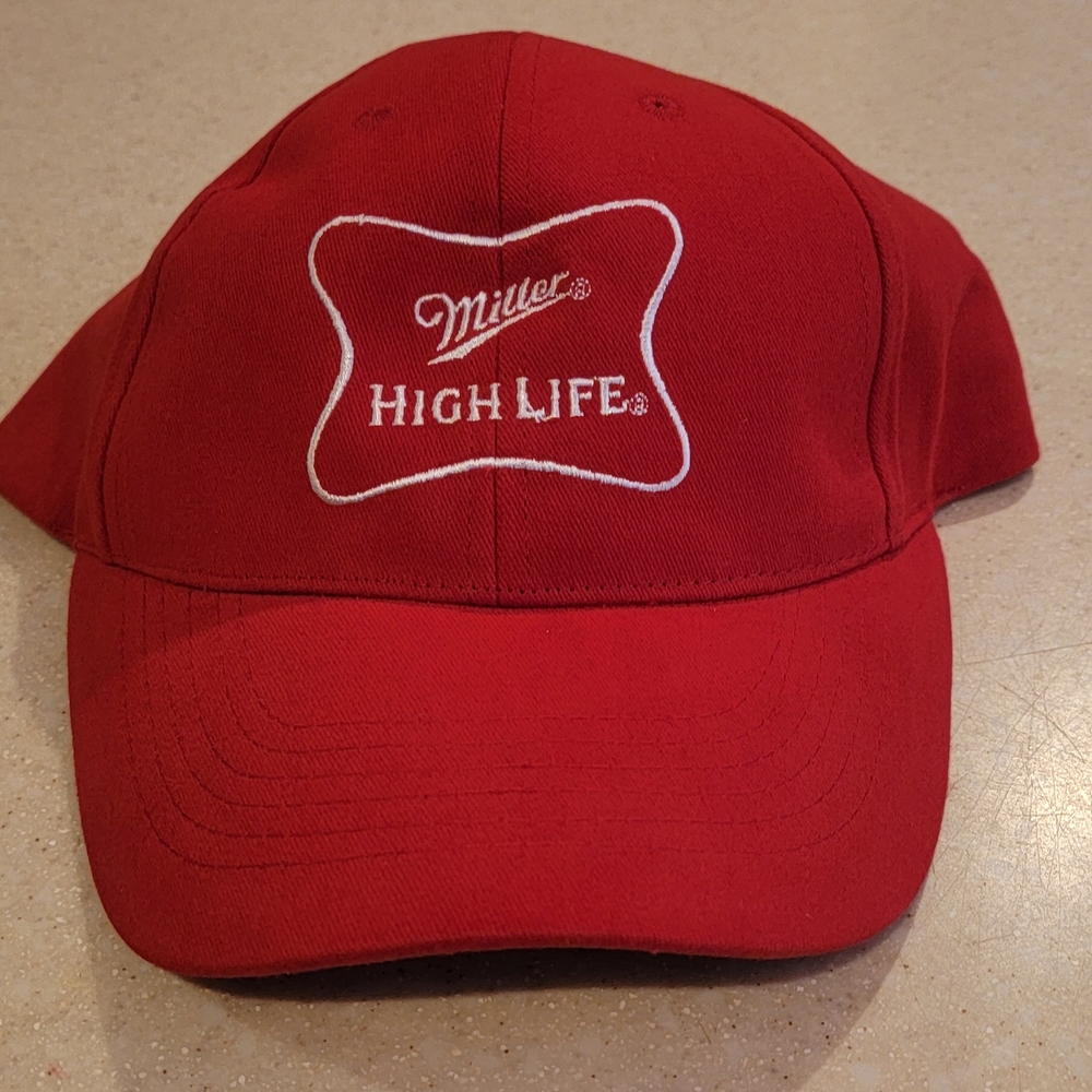 Miller High Life- Acme Vivid Red Hat. Brand New ,never Worn
